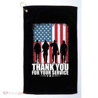 Thank You For Your Service Veteran Day Gift Golf Towel thumb 0