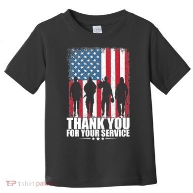 Thank You For Your Service Veteran Day Gift Toddler T-Shirt
