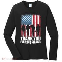 Thank You For Your Service Veteran Day Gift Women's Long Sleeve Shirt thumb 0