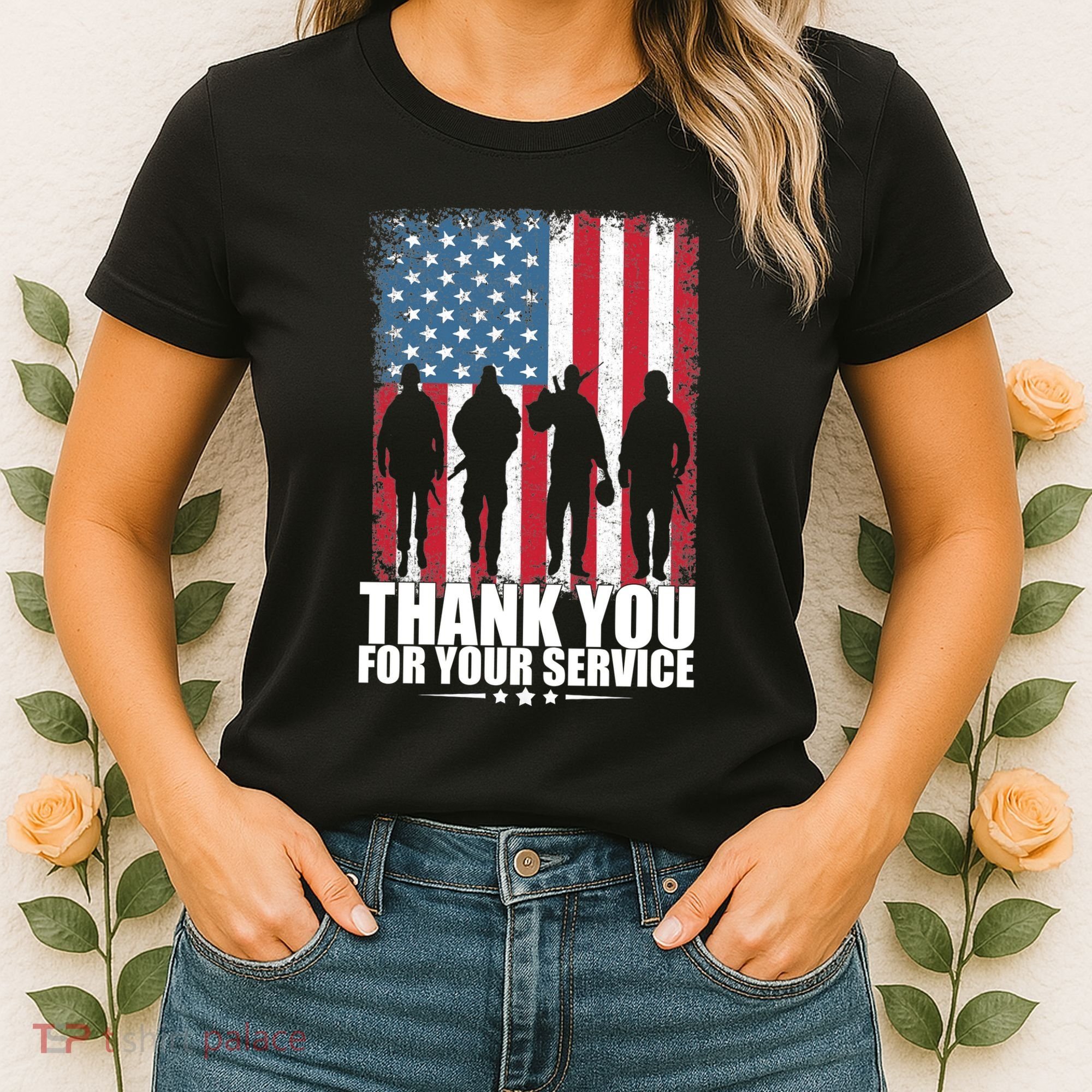 Thank You For Your Service Veteran Day Gift Women's T-Shirt