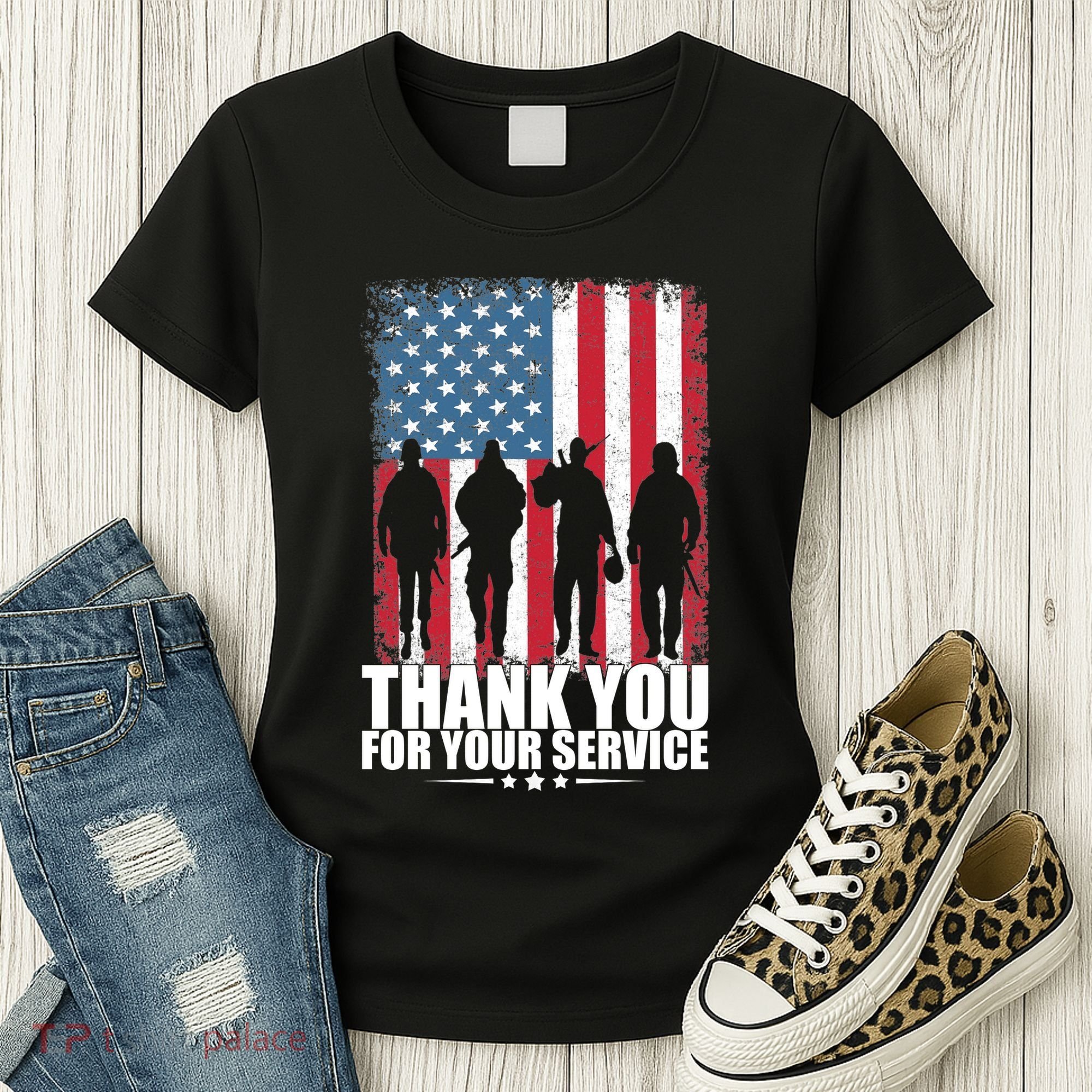 Thank You For Your Service Veteran Day Gift Women's T-Shirt