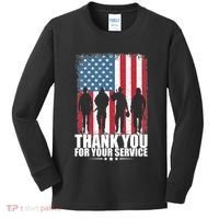 Thank You For Your Service Veteran Day Gift Kids Long Sleeve Shirt thumb 0