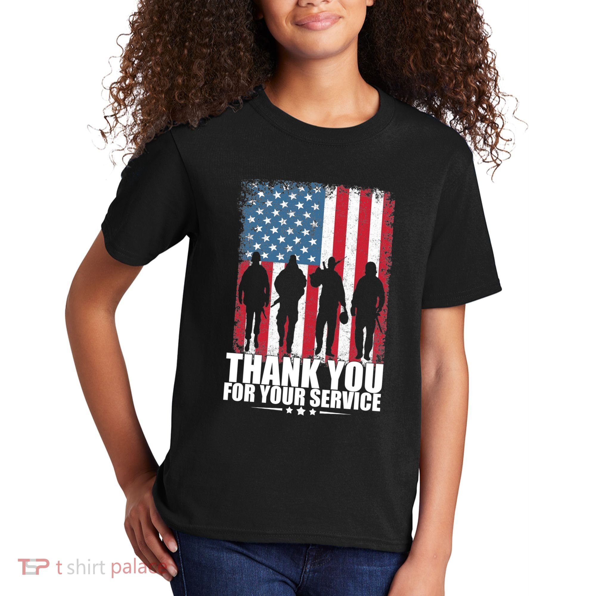 Thank You For Your Service Veteran Day Gift Kids T-Shirt