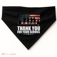 Thank You For Your Service Veteran Day Gift USA-Made Doggie Bandana thumb 0