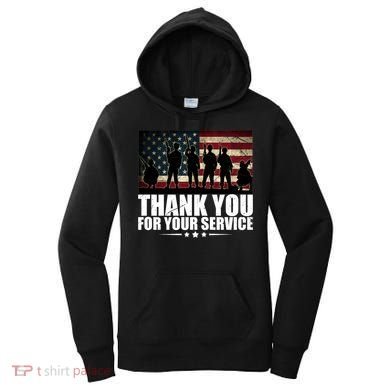Thank You For Your Service Veteran Day Gift Women's Hoodie