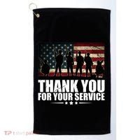 Thank You For Your Service Veteran Day Gift Golf Towel thumb 0