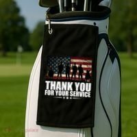 Thank You For Your Service Veteran Day Gift Golf Towel thumb 2