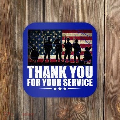 Thank You For Your Service Veteran Day Gift Coaster