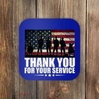 Thank You For Your Service Veteran Day Gift Coaster thumb 0