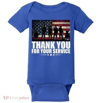 Thank You For Your Service Veteran Day Gift Baby Bodysuit