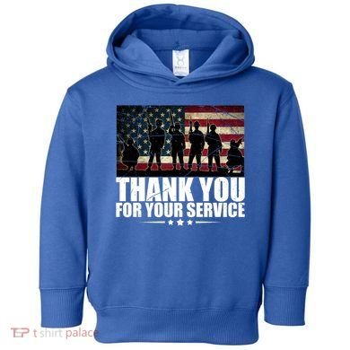 Thank You For Your Service Veteran Day Gift Toddler Hoodie