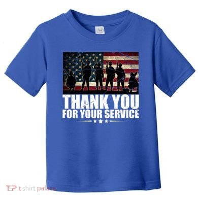 Thank You For Your Service Veteran Day Gift Toddler T-Shirt