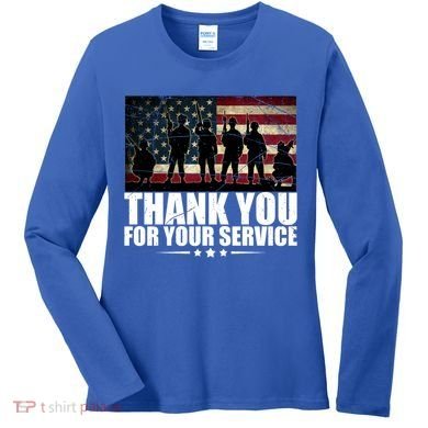 Thank You For Your Service Veteran Day Gift Women's Long Sleeve Shirt