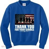 Thank You For Your Service Veteran Day Gift Kids Sweatshirt thumb 0