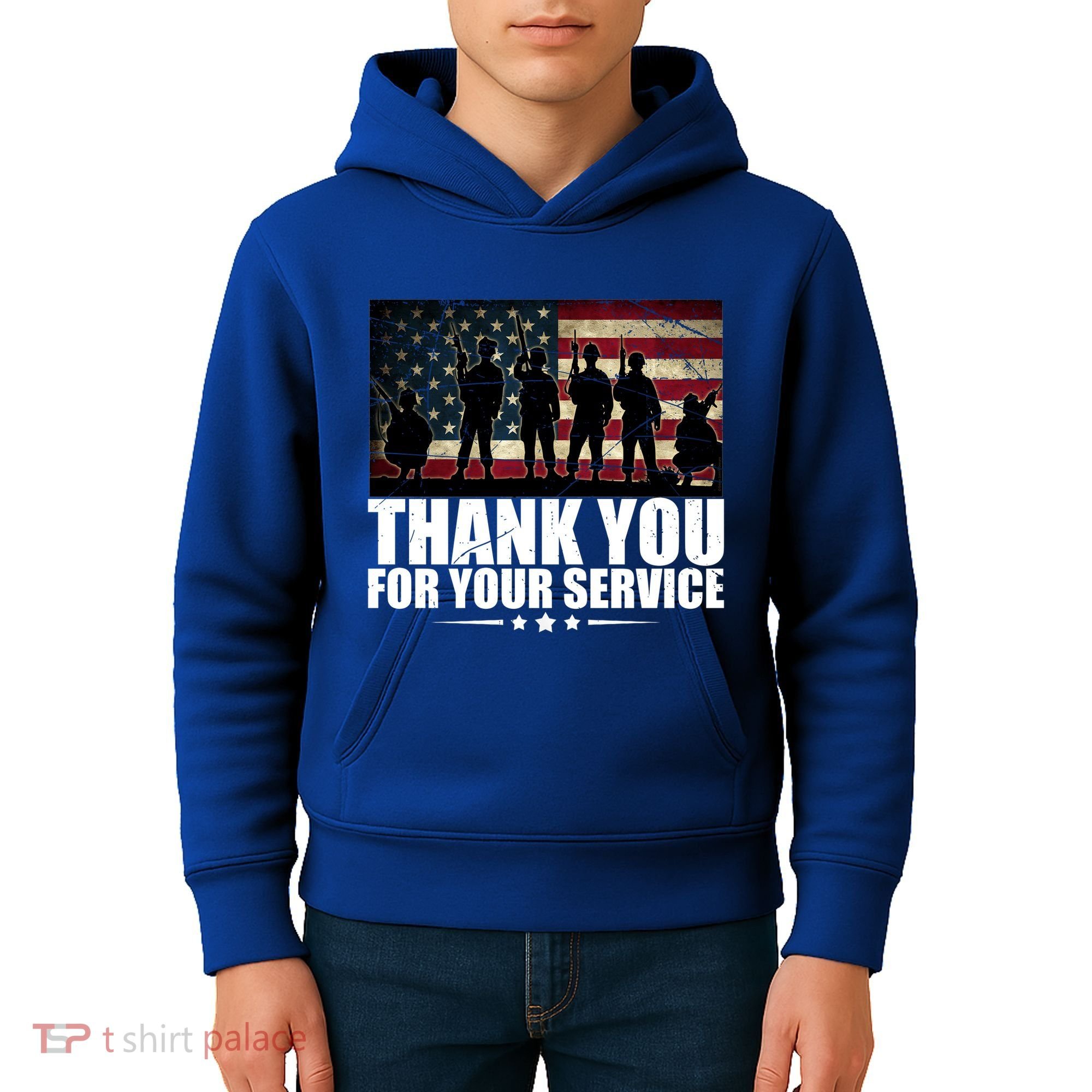Thank You For Your Service Veteran Day Gift Kids Hoodie