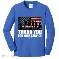 Thank You For Your Service Veteran Day Gift Kids Long Sleeve Shirt thumb 0