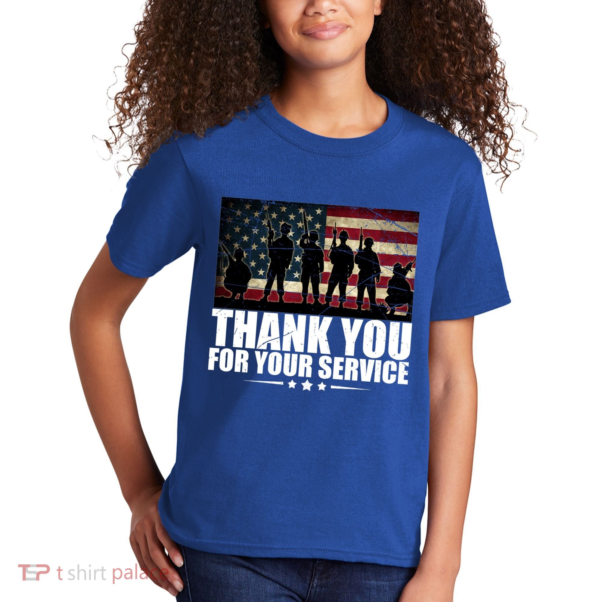 Thank You For Your Service Veteran Day Gift Kids T-Shirt