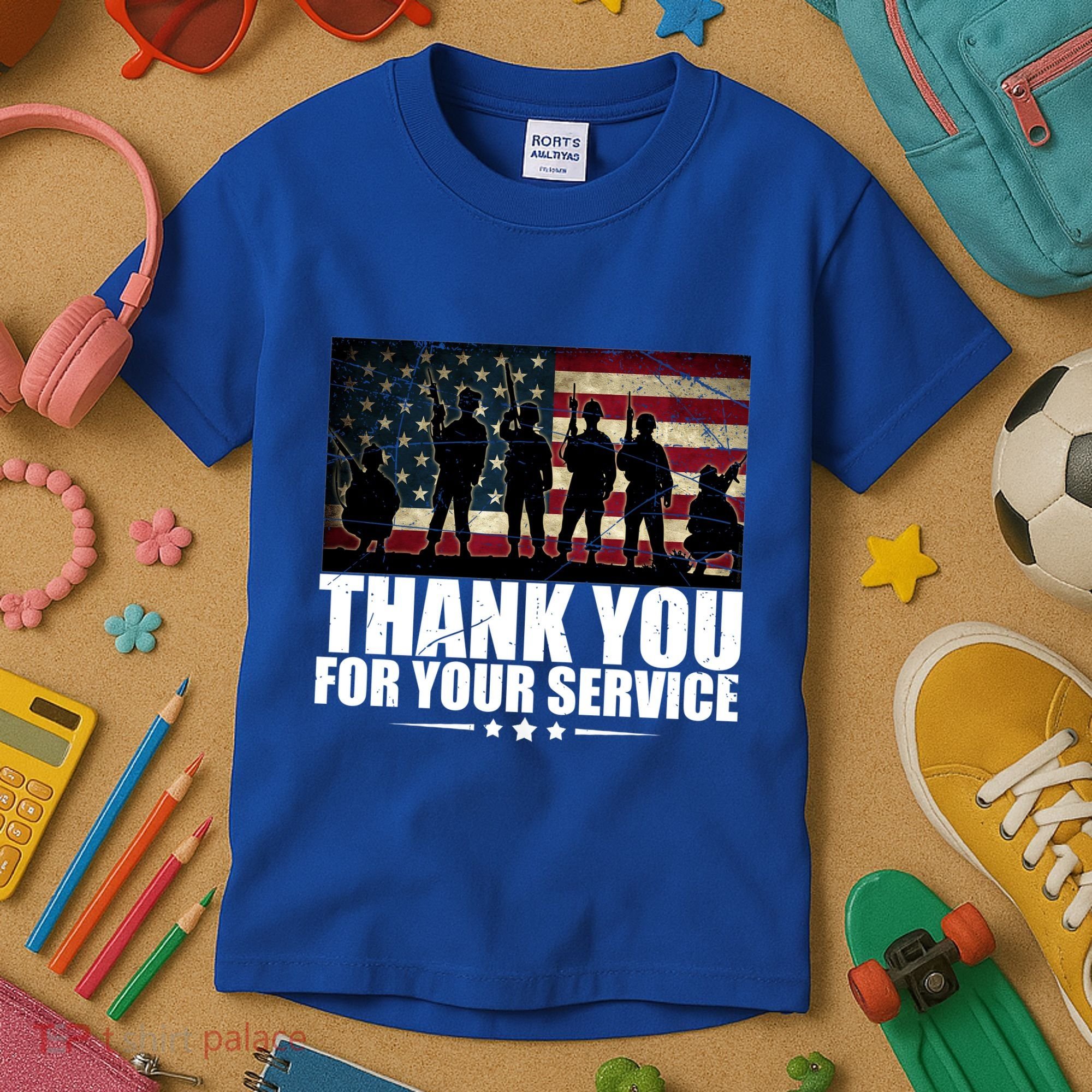 Thank You For Your Service Veteran Day Gift Kids T-Shirt