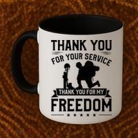 Thank You For Your Service Thank You For My Freedom Gift Coffee Mug thumb 2