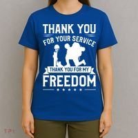 Thank You For Your Service Thank You For My Freedom Gift T-Shirt thumb 4
