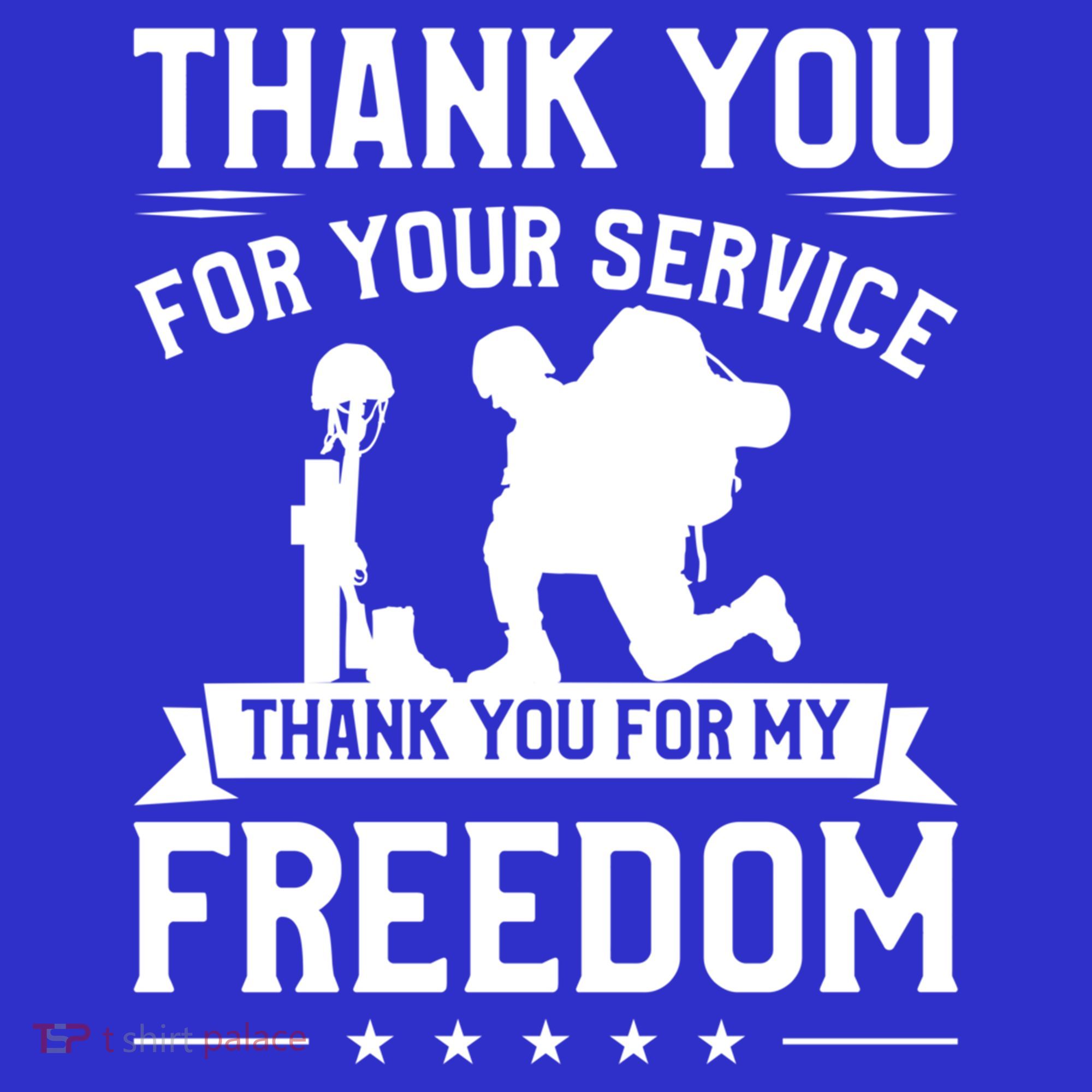 Thank You For Your Service Thank You For My Freedom Gift Women's Tank Top