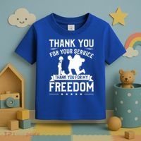 Thank You For Your Service Thank You For My Freedom Gift Toddler T-Shirt thumb 3