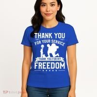 Thank You For Your Service Thank You For My Freedom Gift Women's T-Shirt thumb 4