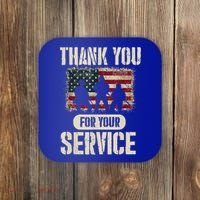 Thank You For Your Service Shirt, Patriotic Veterans Day Coaster thumb 0