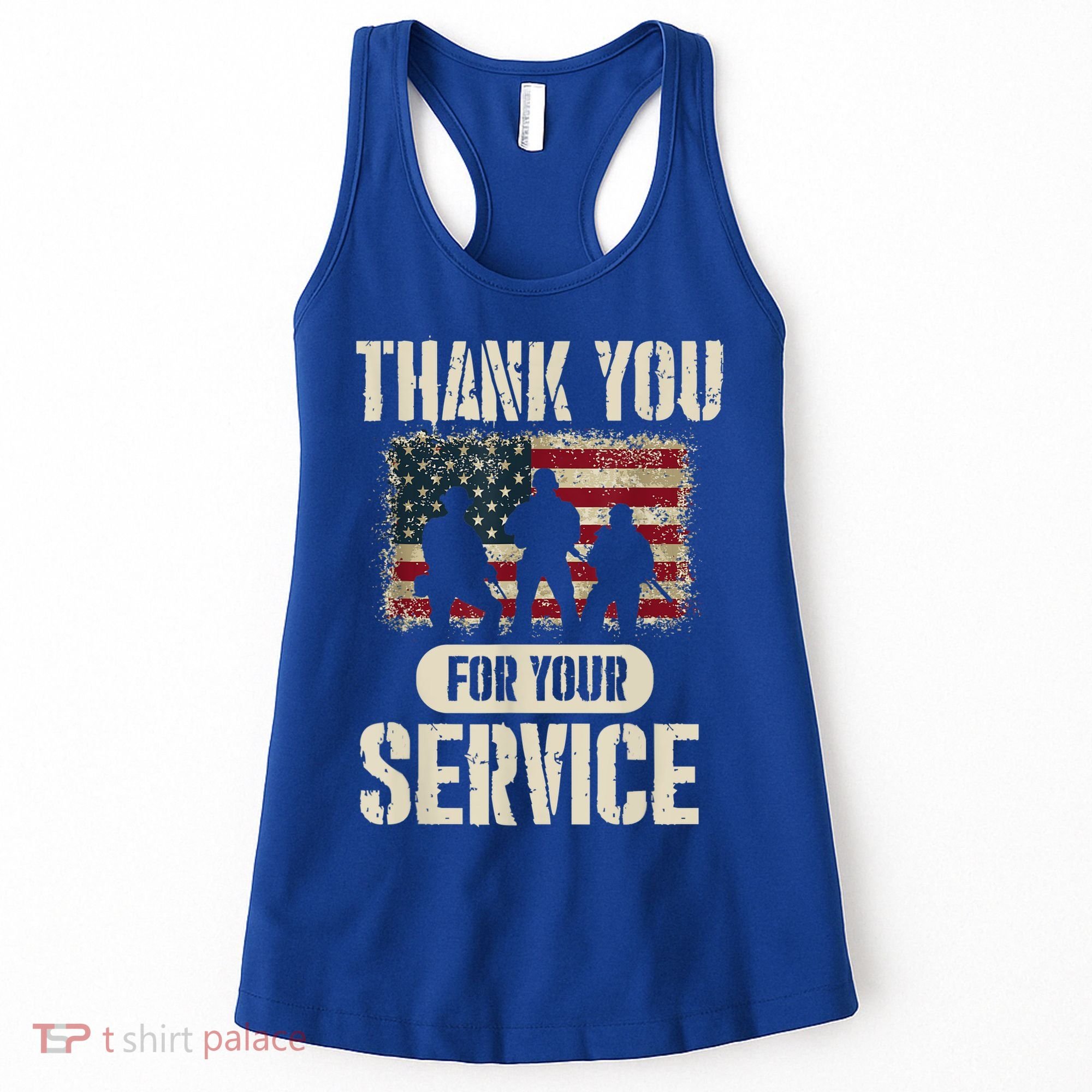 Thank You For Your Service Shirt, Patriotic Veterans Day Women's Tank Top