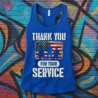 Thank You For Your Service Shirt, Patriotic Veterans Day Women's Tank Top thumb 3