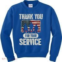 Thank You For Your Service Shirt, Patriotic Veterans Day Kids Sweatshirt thumb 0