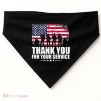 Thank You For Your Service Veteran Day Gift USA-Made Doggie Bandana thumb 0