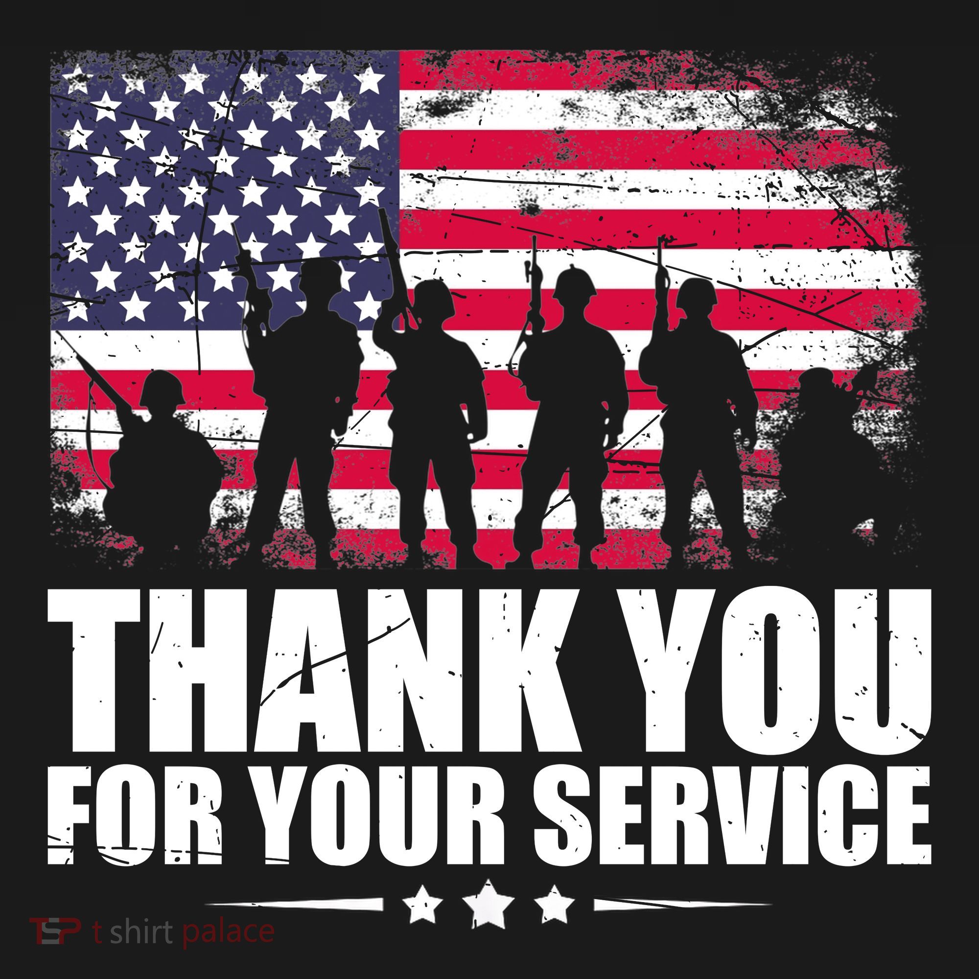 Thank You For Your Service Veteran Day Gift USA-Made Doggie Bandana