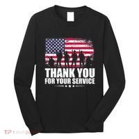 Thank You For Your Service Veteran Day Gift Long Sleeve Shirt thumb 0