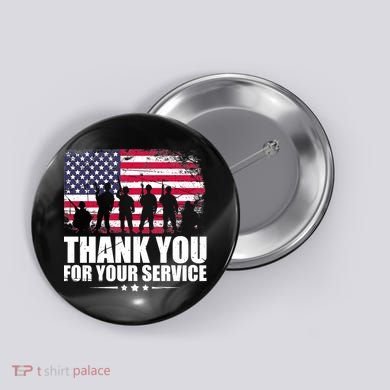 Thank You For Your Service Veteran Day Gift Button