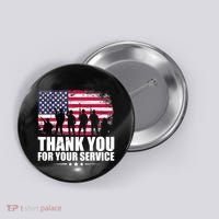 Thank You For Your Service Veteran Day Gift Button thumb 0