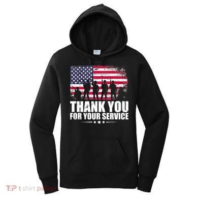 Thank You For Your Service Veteran Day Gift Women's Hoodie