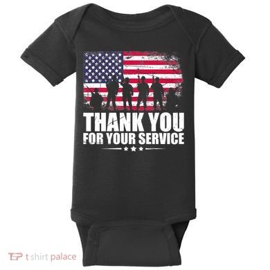Thank You For Your Service Veteran Day Gift Baby Bodysuit