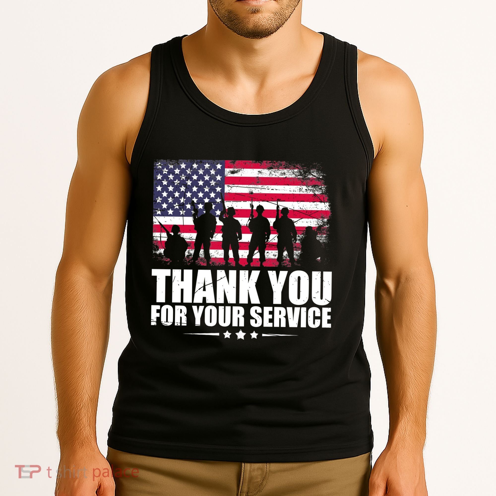 Thank You For Your Service Veteran Day Gift Tank Top