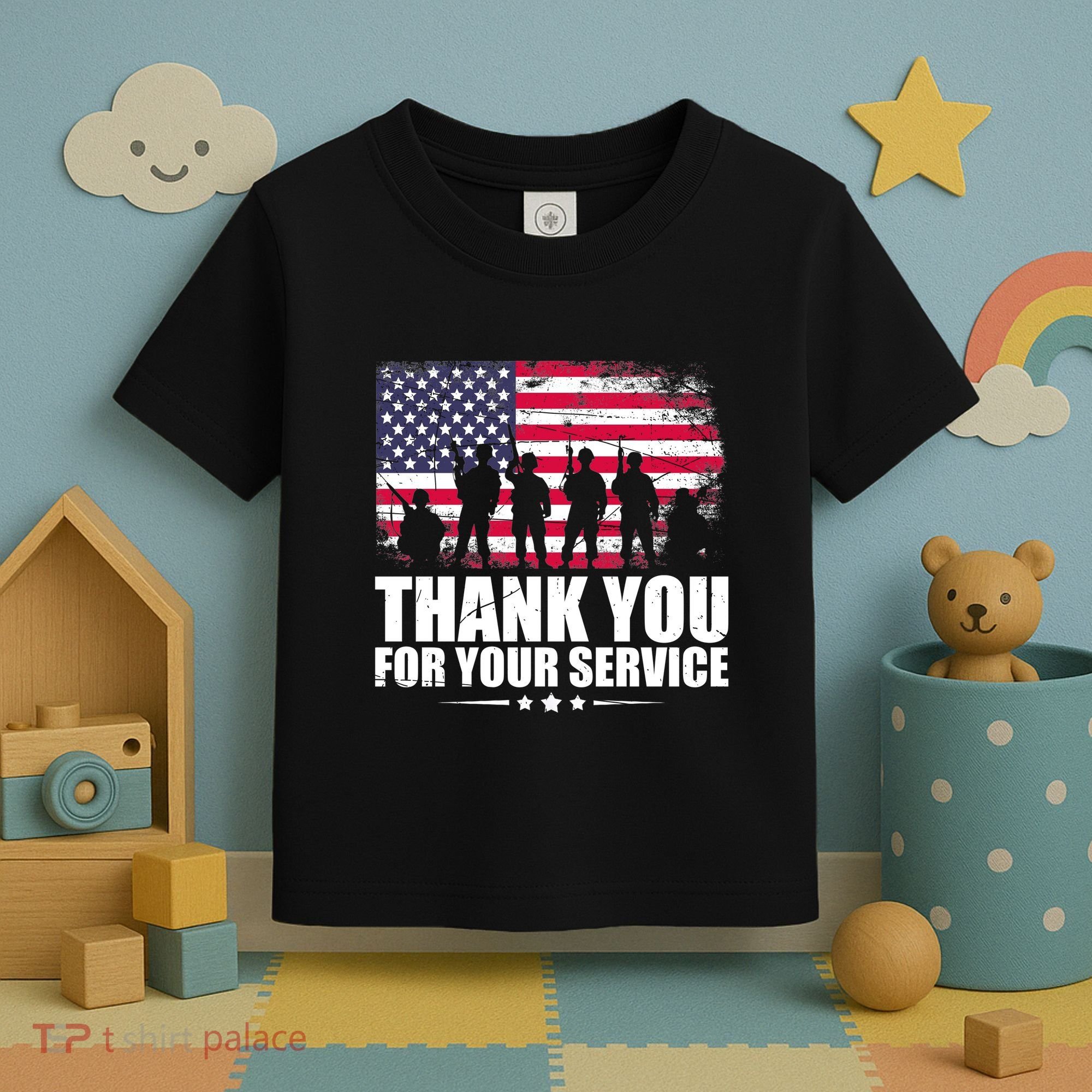 Thank You For Your Service Veteran Day Gift Toddler T-Shirt