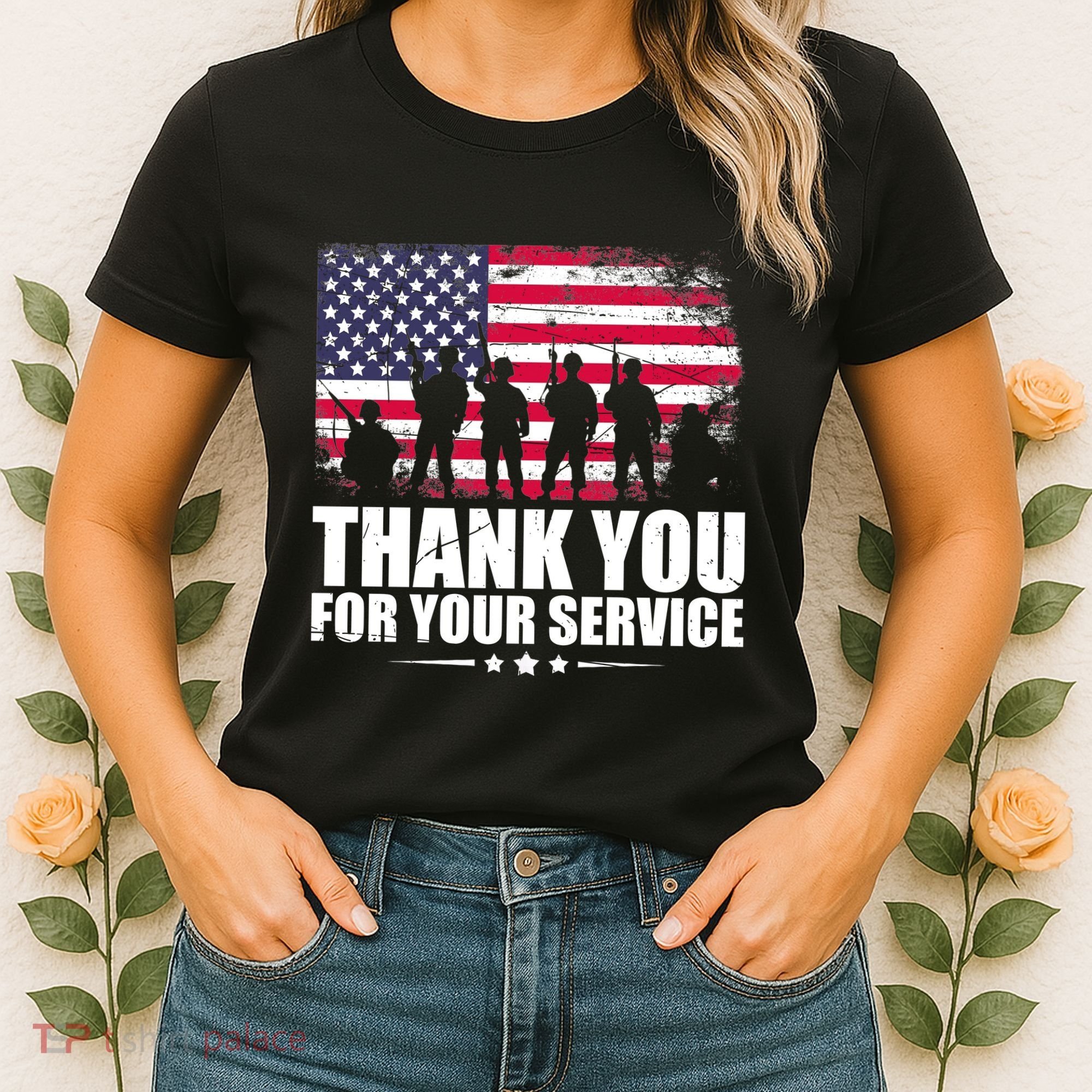 Thank You For Your Service Veteran Day Gift Women's T-Shirt