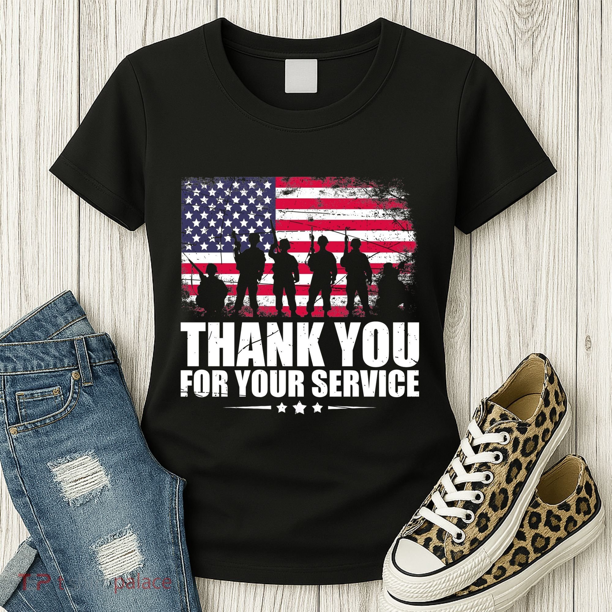 Thank You For Your Service Veteran Day Gift Women's T-Shirt