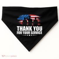 Thank You For Your Service Veteran Day Gift USA-Made Doggie Bandana thumb 0