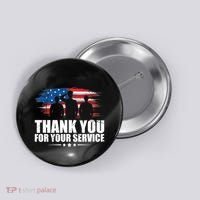 Thank You For Your Service Veteran Day Gift Button thumb 0