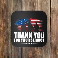 Thank You For Your Service Veteran Day Gift Coaster thumb 0