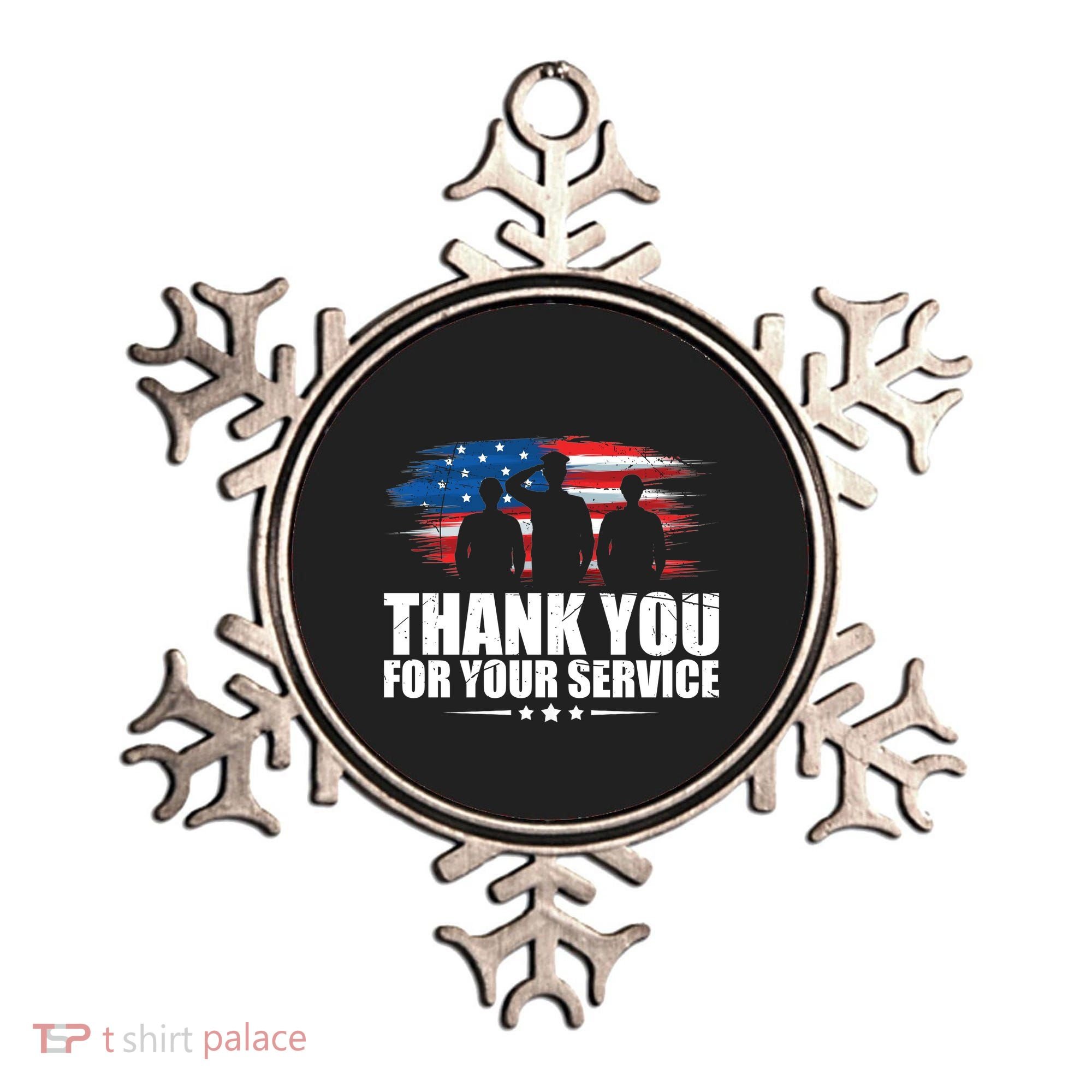 Thank You For Your Service Veteran Day Gift Ornament