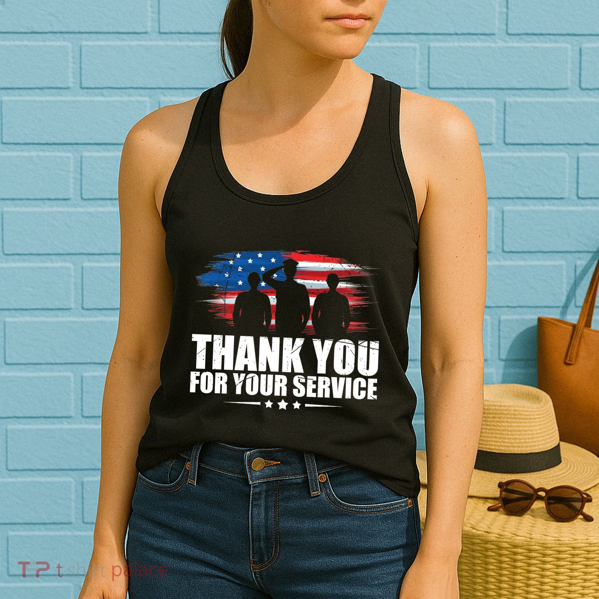 Thank You For Your Service Veteran Day Gift Women's Tank Top
