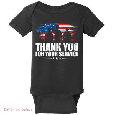 Thank You For Your Service Veteran Day Gift Baby Bodysuit