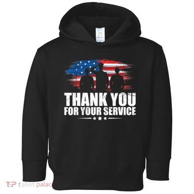 Thank You For Your Service Veteran Day Gift Toddler Hoodie