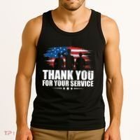 Thank You For Your Service Veteran Day Gift Tank Top thumb 3